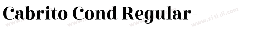 Cabrito Cond Regular字体转换
